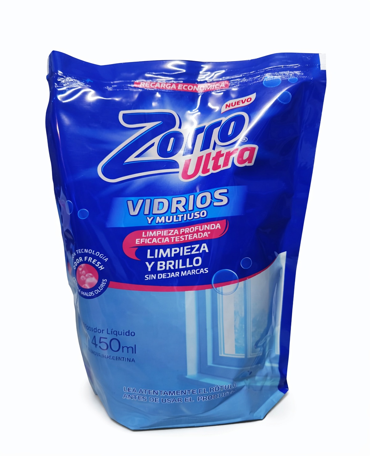 Limpiador Liquido Zorro Vidrios D/P 450 Ml